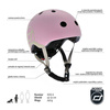 SCOOTANDRIDE Kask XXS-S dla dzieci 1-5 lat Rose