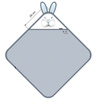 Texpol Bambusowe Okrycie kąpielowe 85x85 cm Króliczek szare,mięta