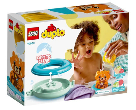 Zabawa w kąpieli, pływająca czerwona panda Lego Duplo 10964