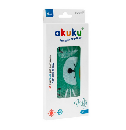Akuku Kompres żelowy na gorączkę i ból Kotek