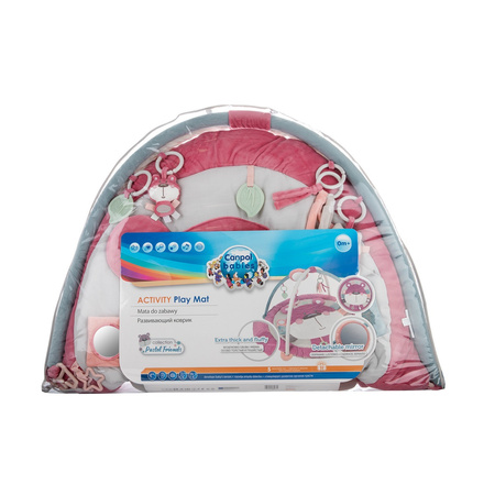 Canpol babies edukacyjna mata do zabawy 0+ PASTEL FRIENDS różowa