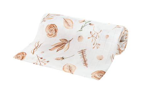 Bocioland Pieluszka Bambusowa 75x75 KWIATY BOHO