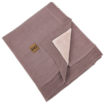 Eko Kocyk z podszyciem futerkowym LILIOWY