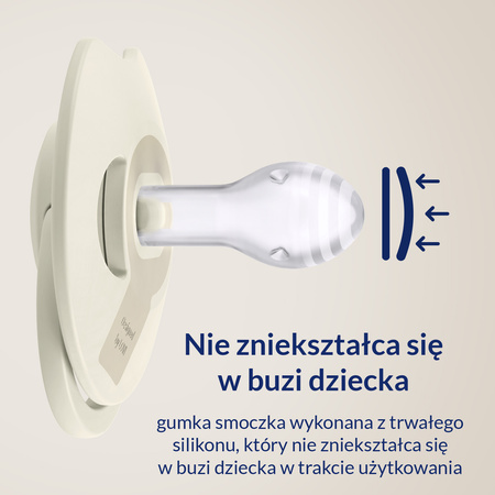 LOVI Smoczek silikonowy dynamiczny Prime 0-6m 1 szt. Blush