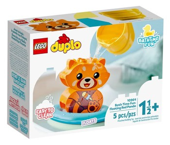 Zabawa w kąpieli, pływająca czerwona panda Lego Duplo 10964