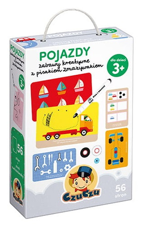CzuCzu - Pojazdy. Zabawy kreatywne z pisakiem zmazywakiem