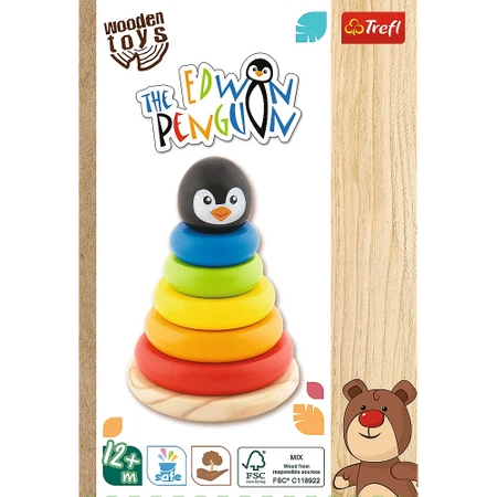 Vtech Drewniana piramidka pingwin Edwin