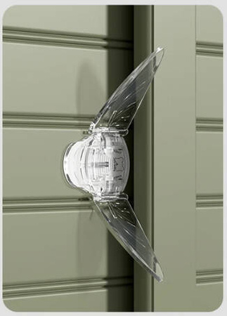 SafeTeddy Zabezpieczenie drzwi przesuwnych szaf komandor z klejem 3M