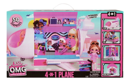 MGA L.O.L. Surprise OMG New Plane Samolot 4w1