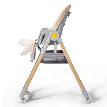 Kinderkraft LASTREE krzesełko do karmienia, Wood (brązowe)