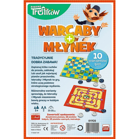 Trefl Gra Warcaby Młynek Trefliki