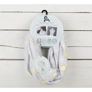 CuddleCo Chusta/szal do karmienia - pastelowy plaster miodu