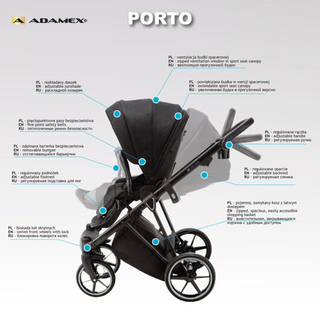 Adamex Wózek wielofunkcyjny Porto PS-18