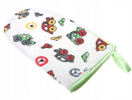 Akuku Myjka kąpielowa frotte - autka A1143