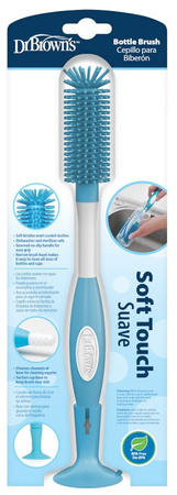 Dr Browns Szczotka do czyszczenia butelek - z miękkim silikonowym włosiem niebieska