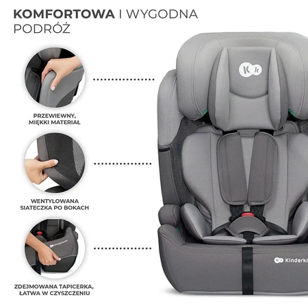 Kinderkraft Fotelik samochodowy COMFORT UP i-Size Grey