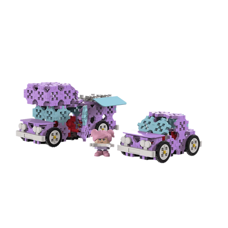 Zestaw klocków Connect 2w1: Kamper / Urocze autko