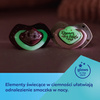 Canpol Babies Smoczek silikonowy Light touch 18 m+ symetryczny świecący w ciemności Sleepy Koala 2 szt. Różowy