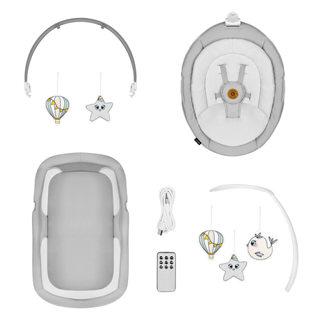 Lionelo Leżaczek bujaczek Bella Set Grey Concrete