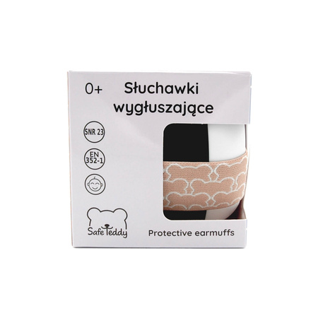 SafeTeddy Wygłuszające słuchawki ochronne dla niemowląt beżowe 0m+
