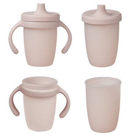 B.box Silikonowy kubek z ustnikiem Różowy