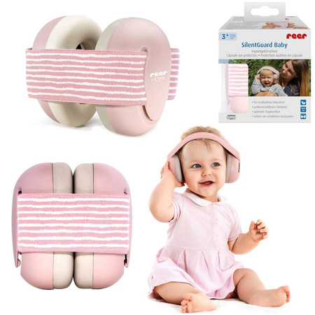 REER Słuchawki ochronne od 12 m SilentGuard różowy