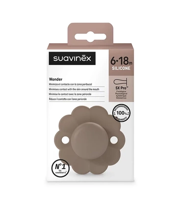Suavinex Smoczek fizjologiczny SX Pro Wonder 6-18 m Raw Umber
