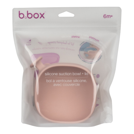 B.Box Silikonowa miseczka z przyssawką i pokrywką Blush