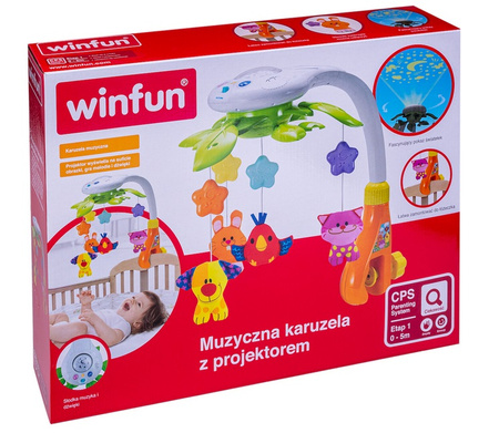 Winfun Muzyczna karuzela z projektorem