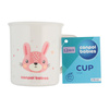 Canpol Babies Kubek plastikowy z uchem dla dziecka 170 ml CUTE ANIMALS Pink