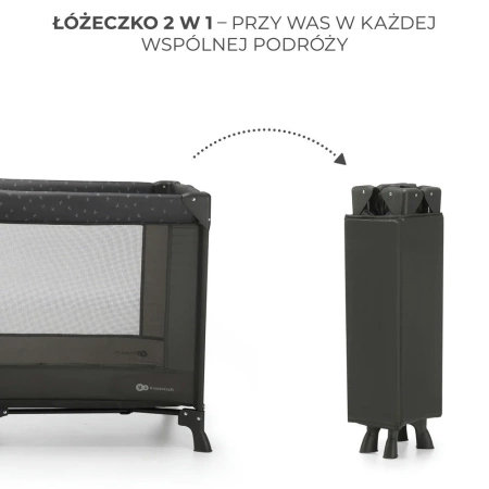 Kinderkraft Łóżeczko turystyczne 2w1 JOY LIGHT Grey