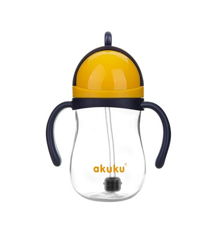 Akuku Bidon ze słomką z odważnikiem blue/yellow A0165