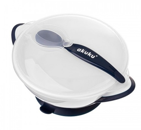 Akuku Miseczka z łyżeczką - przyssawka