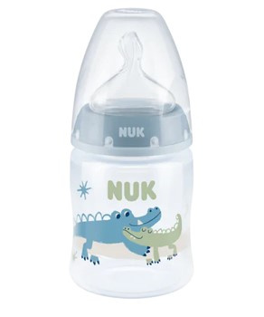 NUK Butelka First Choice+ 150 ml 0-6 m silikon, wskaźnik temperatury, krokodylki
