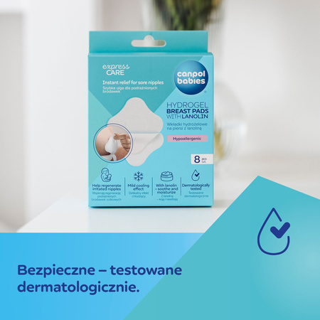 Canpol babies Kojące wkładki hydrożelowe na piersi z lanoliną 8 szt.