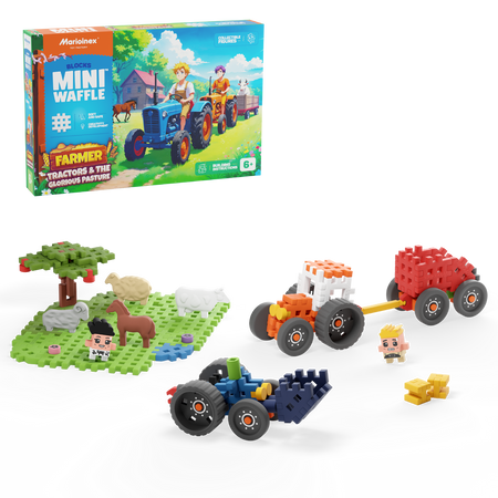 Marioinex Mini Waffle Farmer - Traktory i Wypasiona Łąka