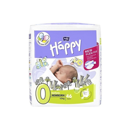 Pieluszki dla wcześniaków Bella Baby Happy New Flexi Fit (0) do 2 kg