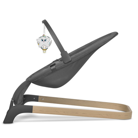 Lionelo June Air Grey Graphite - leżaczek bujaczek