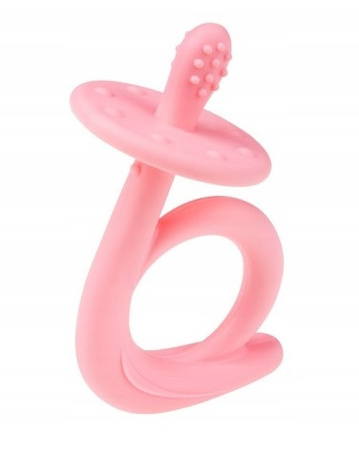 Akuku Gryzak silikonowy różowy ślimak A0115