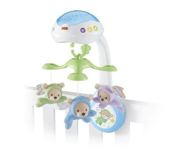 Fisher-Price Karuzela z misiami 3w1, uspokajacz dla niemowlaka