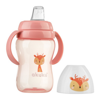 Akuku Bidon niekapek z miękkim ustnikiem, Jelonek