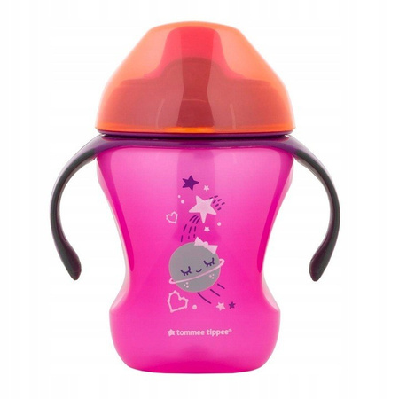 Tommee Tippee Bidon ze słomką niekapek Planeta 230ml 6m+ różowy