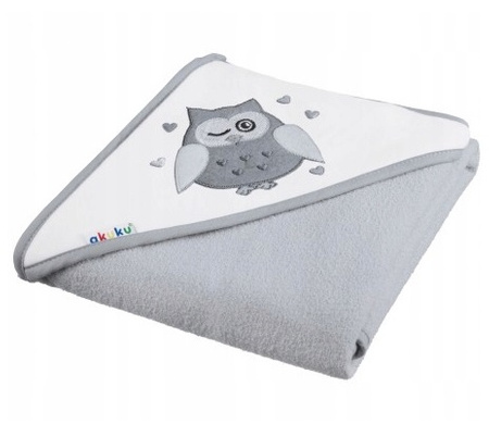 Akuku Okrycie kąpielowe z kapturem Szare 100x100