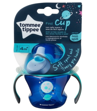 Tomme tippee Kubek Pierwszy niekapek z uchwytami 150ml 4m+ niebieski