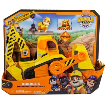Spin Master Psi Patrol - Buldożer budowlany Rubble i jego Ekipa ze światłem i dźwiękiem