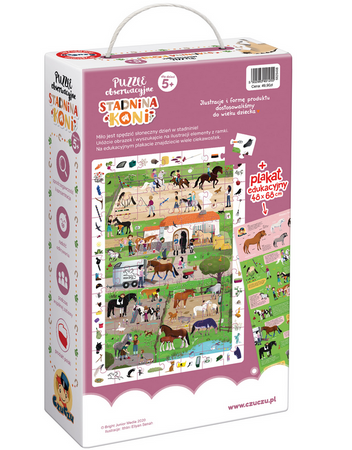 Czuczu Puzzle obserwacyjne Stadnina koni 84 elementy