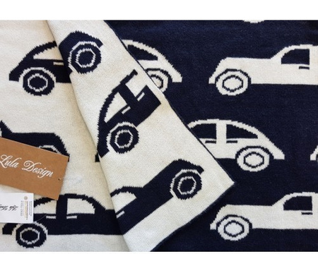 Lula Design Bawełniany kocyk niemowlęcy Samochody
