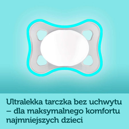 Canpol Babies Smoczek silikonowy symetryczny 0-2m Mini Szary