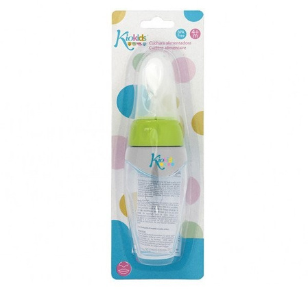 Pojemnik silikonowy z łyżeczką na jedzenie dla niemowląt, Kiokids