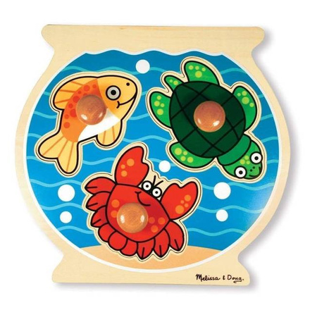 Melissa Doug Drewniana Układanka Rybki w Akwarium 